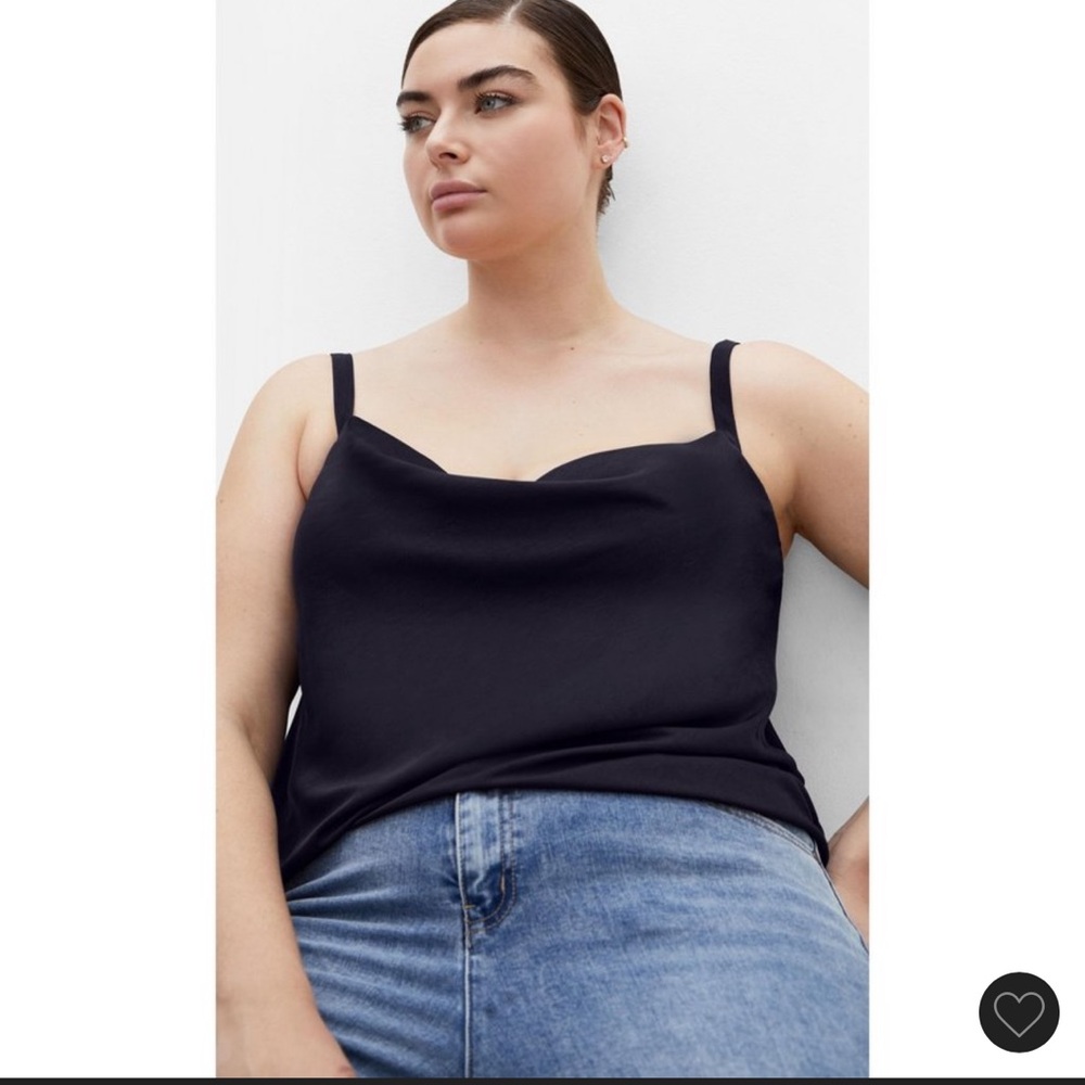 Navy cowl Neck Camisole